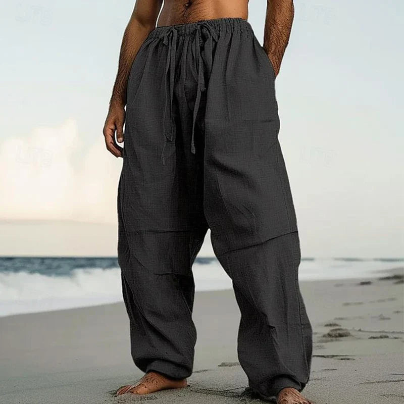 SUMMER PANTS IN LINEN AND COTTON
