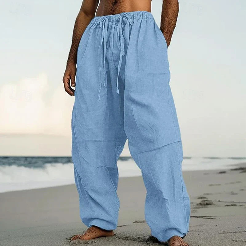 SUMMER PANTS IN LINEN AND COTTON